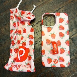 LOOPY case iPhone apple pro max 12 13 6.7” berries strawberry strawberries cream